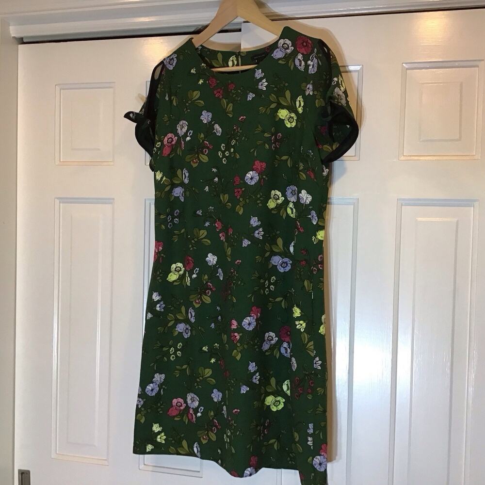 Ann Taylor NWT $109 Green Floral Shift Dress Sz 8 Wedding Feminine Luxury Event